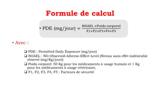 Pde Calculation Calculation of a permitted daily exposure (pde) | PPTX
