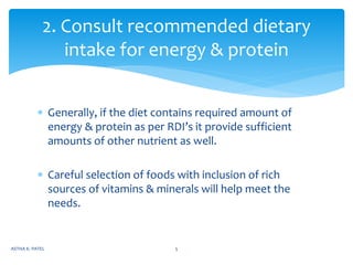 Food Groups Rdi Calculation of Balanced diet for different group | PPTX