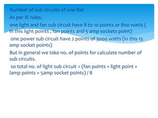 Sub Calculation Calculation of electrical load of building | PPTX