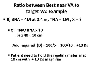 Calculation of magnification in low vision | PPTX