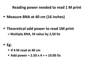 Calculation of magnification in low vision | PPTX