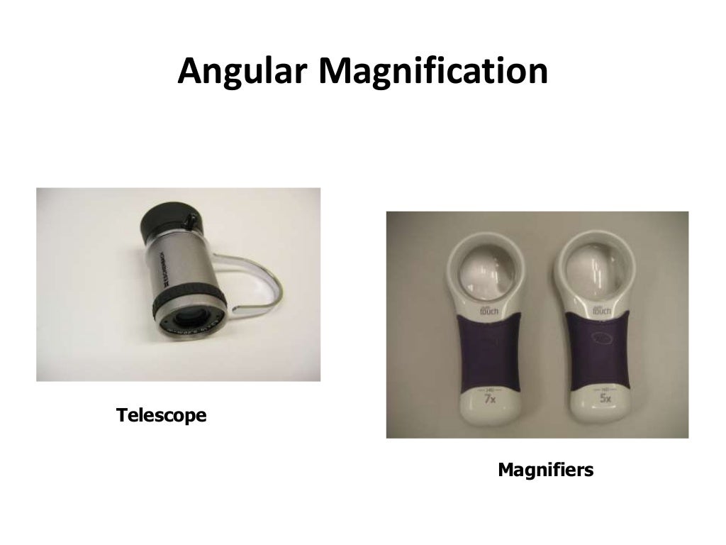Calculation of magnification in low vision