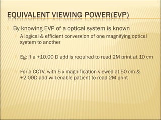 Calculation of magnification in low vision | PPT