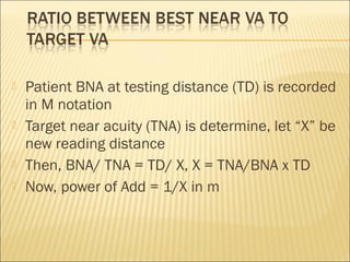 Calculation of magnification in low vision | PPT