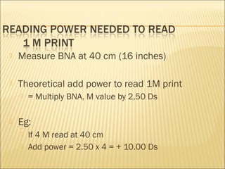 Calculation of magnification in low vision | PPT