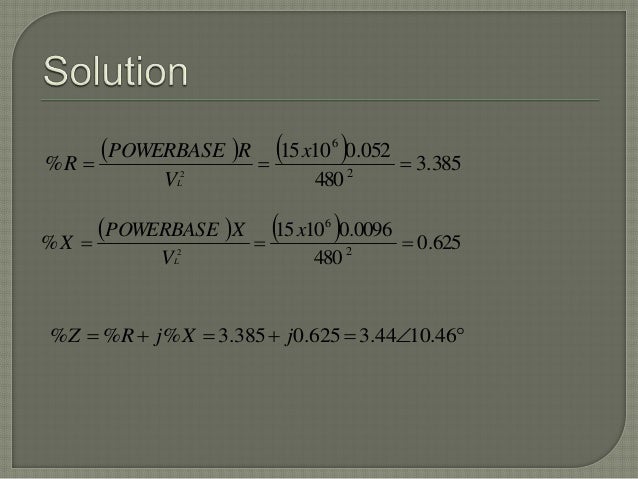 Calculation of short circuit currents