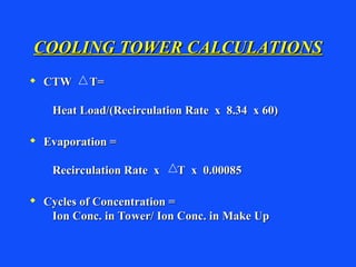 Calculation Tower Code CalculationsP.ppt for cooling water basic | PPT