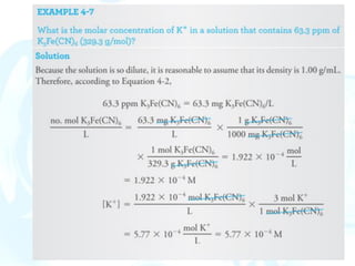 4C Chemical stoichiometry
Stoichiometry is the quantitative relationship among the amounts of reacting
chemical species.
T...