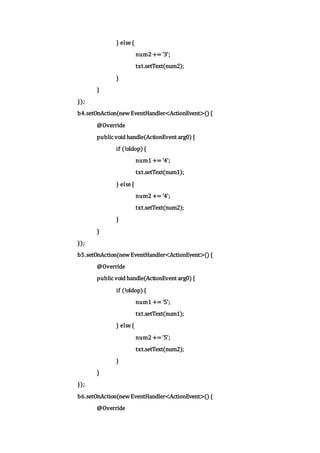 Calculator code with scientific functions in java | DOCX