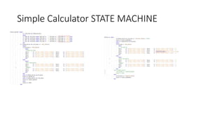 Simple Calculator STATE MACHINE
 