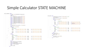 Simple Calculator STATE MACHINE
 