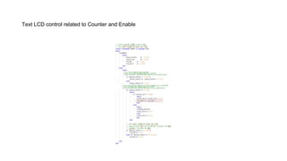 Text LCD control related to Counter and Enable
 
