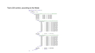 Text LCD control, according to the Mode
 