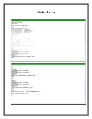Calculator program | PDF