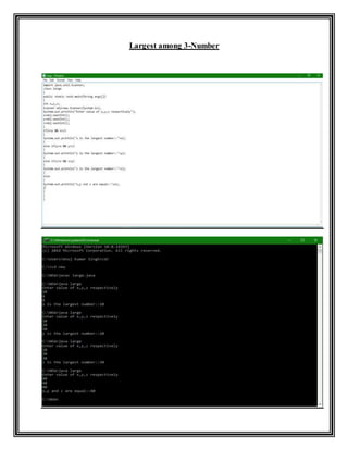 Largest among 3-Number
 