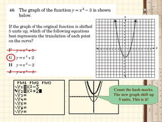Count the hash marks. The new graph shift up 5 units. This is it! 