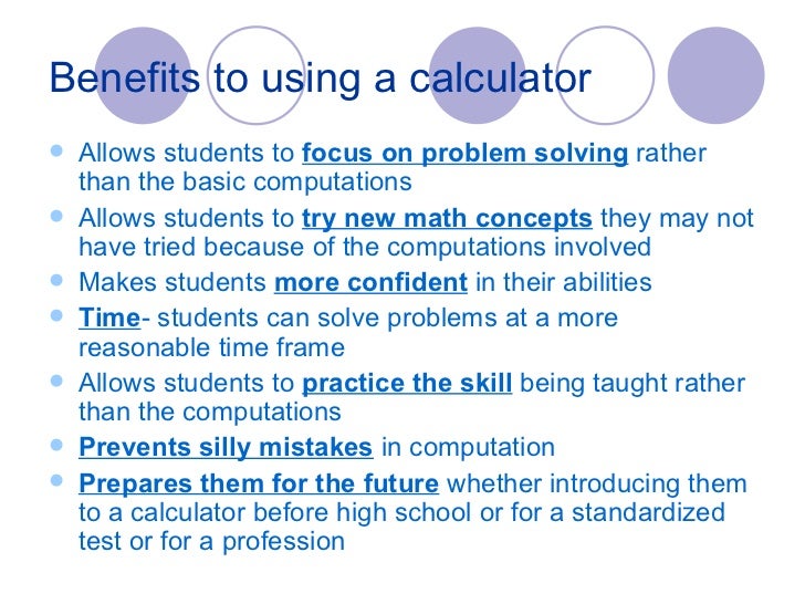 Calculator use in the mathematics classroom