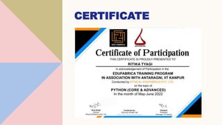 CERTIFICATE
 