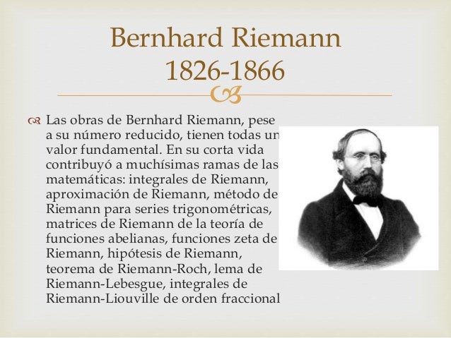 bernhard riemann aportes calculo bernhard riemann aportes calculo