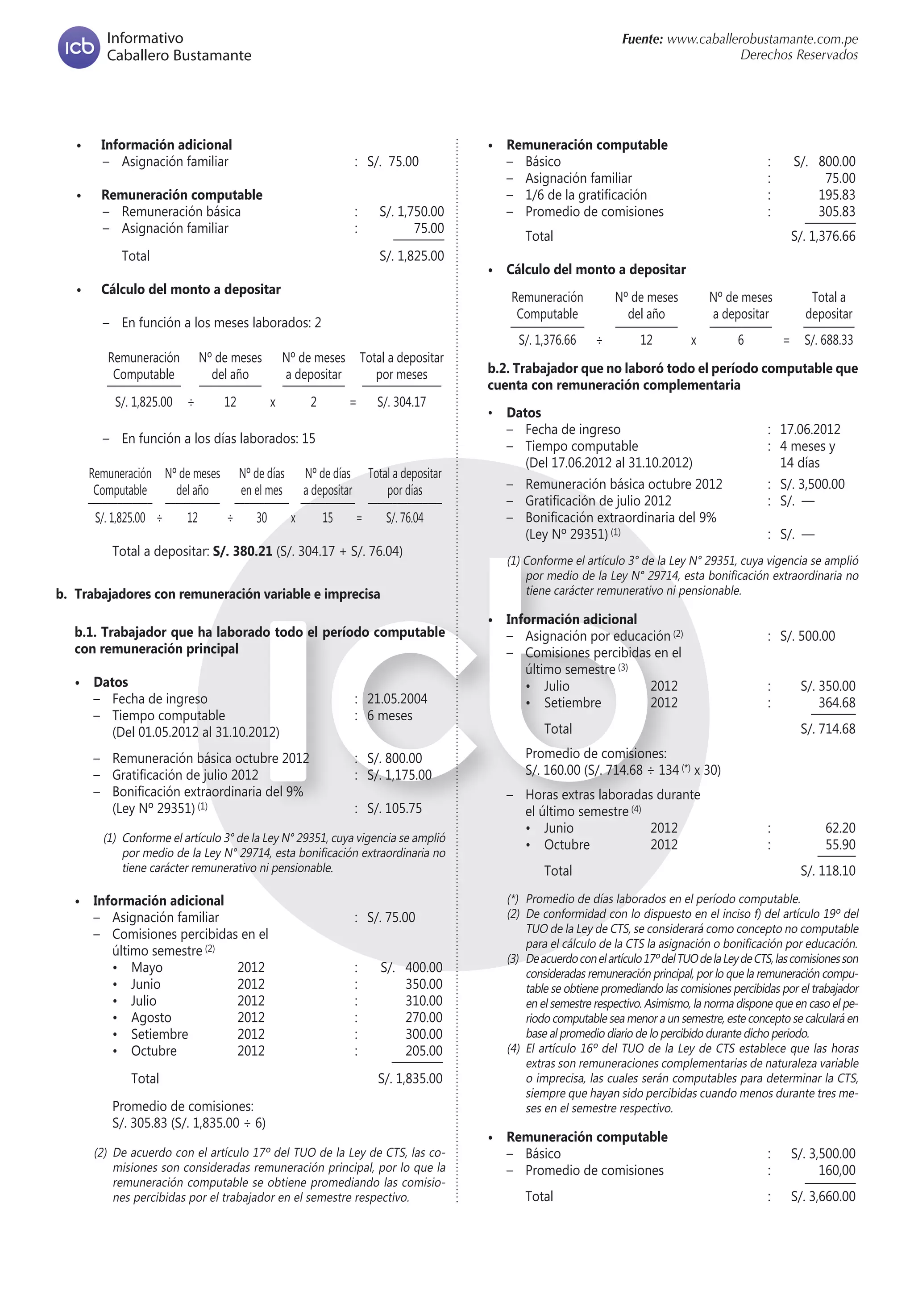 Calculo de-la-cts | PDF | Personal Taxes | Personal Finance