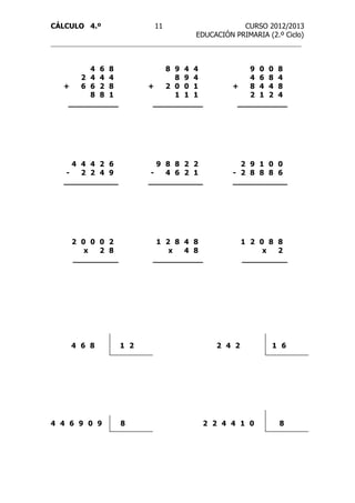 Calculo 4primaria colegio_romareda(mod) | PDF