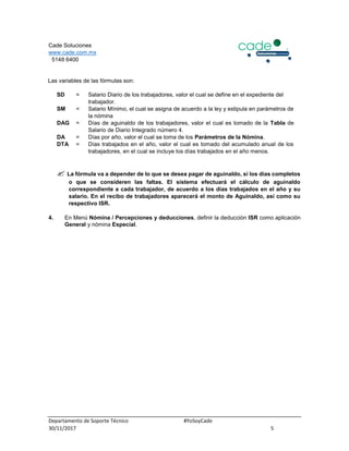 Calculo aguinaldo noi 8 #cade soluciones | PDF