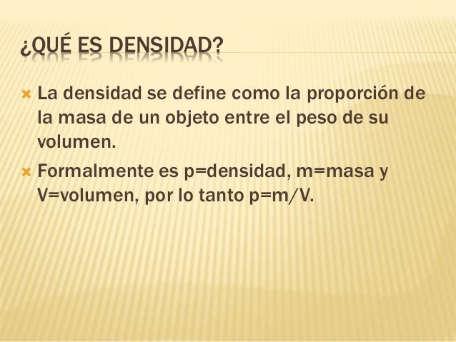 Que Es Densidad Colección Completa De Instrucciones