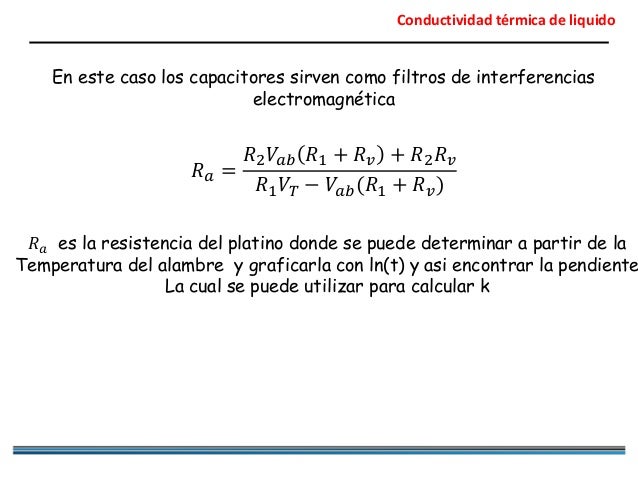 Calculo de la conductividad termica liquido y gases