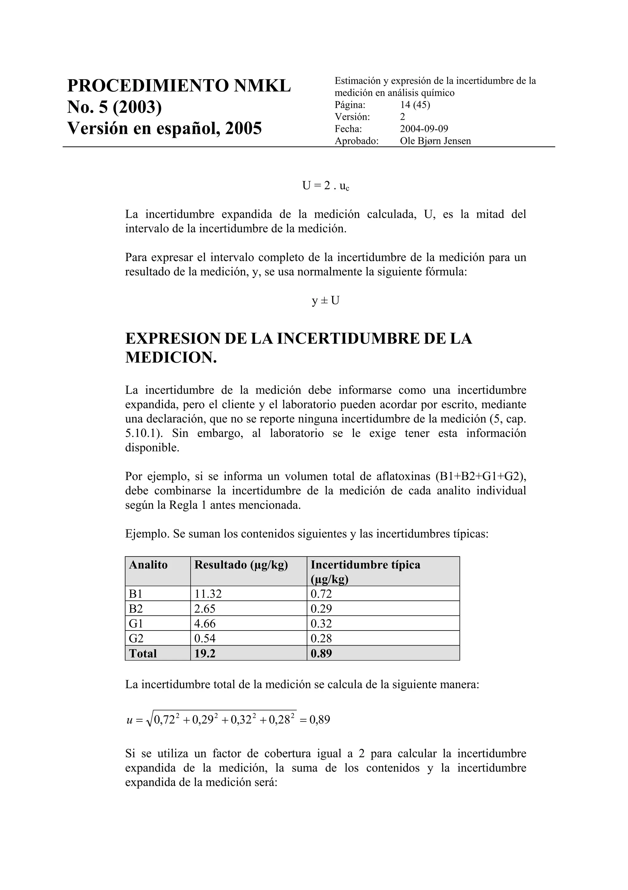 Calculo de la incertidumbre | PDF