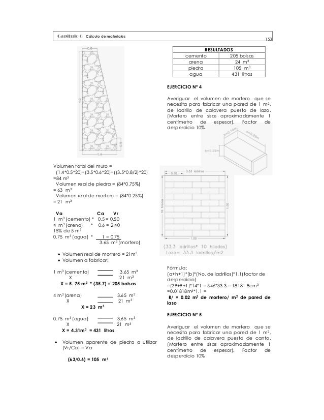 Calculo De Materiales De Concreto