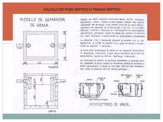 CÁLCULO DE POZO SÉPTICO O TANQUE SÉPTICO
 