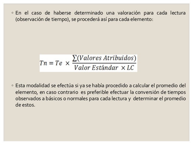 Calculo de tiempo estandar ING... INDUSTRIAL