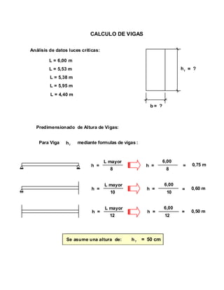 CALCULO DE VIGA DE HORMIGÓN ARMADO