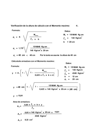 CALCULO DE VIGA DE HORMIGÓN ARMADO