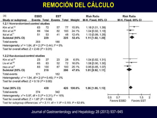 REMOCIÓN DEL CÁLCULO
Journal of Gastroenterology and Hepatology 28 (2013) 937–945
 