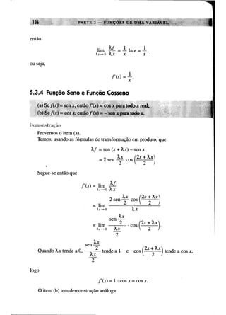 Calculo funçoes de uma e varias variaveis