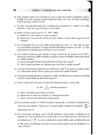 Calculo funçoes de uma e varias variaveis