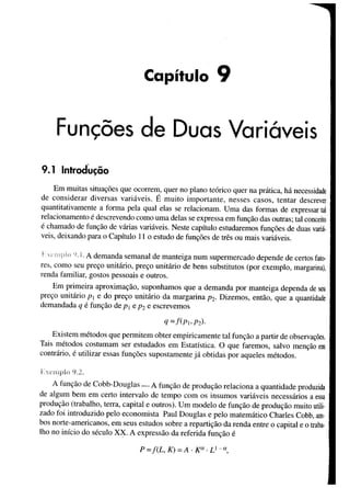 Calculo funçoes de uma e varias variaveis