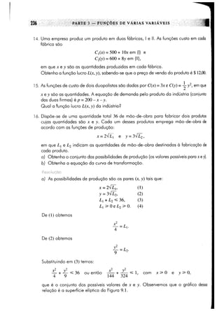 Calculo funçoes de uma e varias variaveis