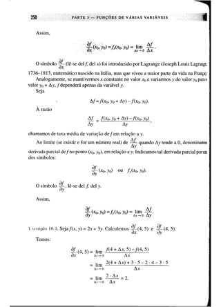 Calculo funçoes de uma e varias variaveis