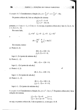 Calculo funçoes de uma e varias variaveis
