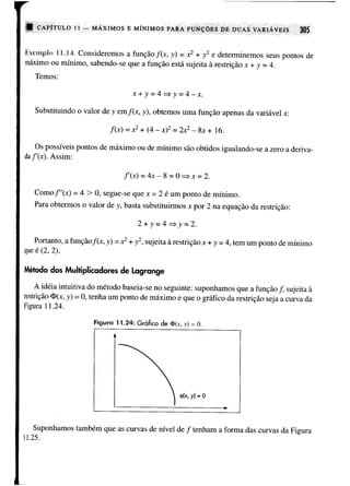 Calculo funçoes de uma e varias variaveis