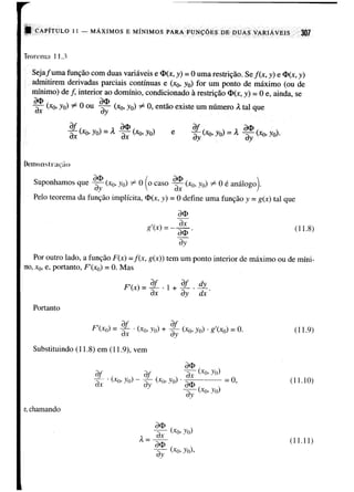 Calculo funçoes de uma e varias variaveis