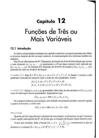 Calculo funçoes de uma e varias variaveis