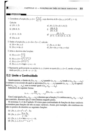 Calculo funçoes de uma e varias variaveis