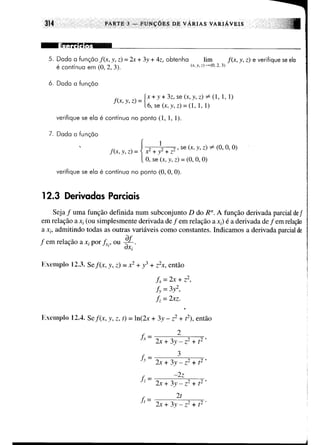 Calculo funçoes de uma e varias variaveis