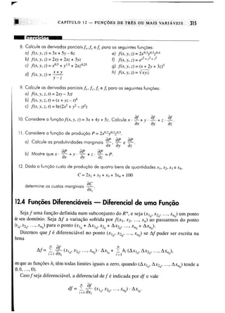 Calculo funçoes de uma e varias variaveis