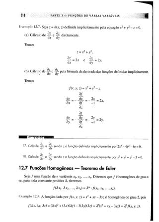 Calculo funçoes de uma e varias variaveis