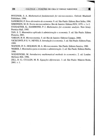 Calculo funçoes de uma e varias variaveis