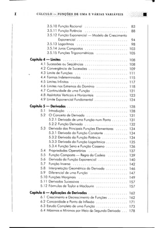 Calculo funçoes de uma e varias variaveis